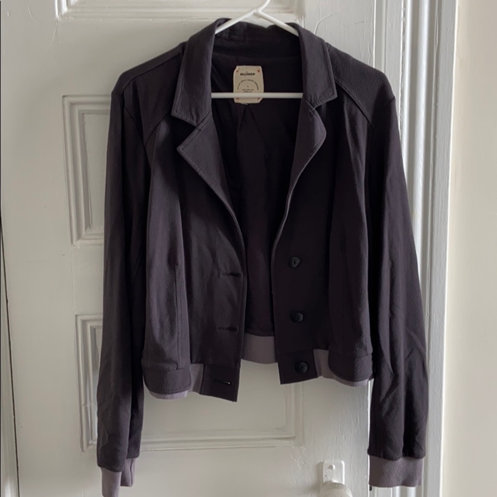 Anthropologie Allihop Grey/Blue Blazer